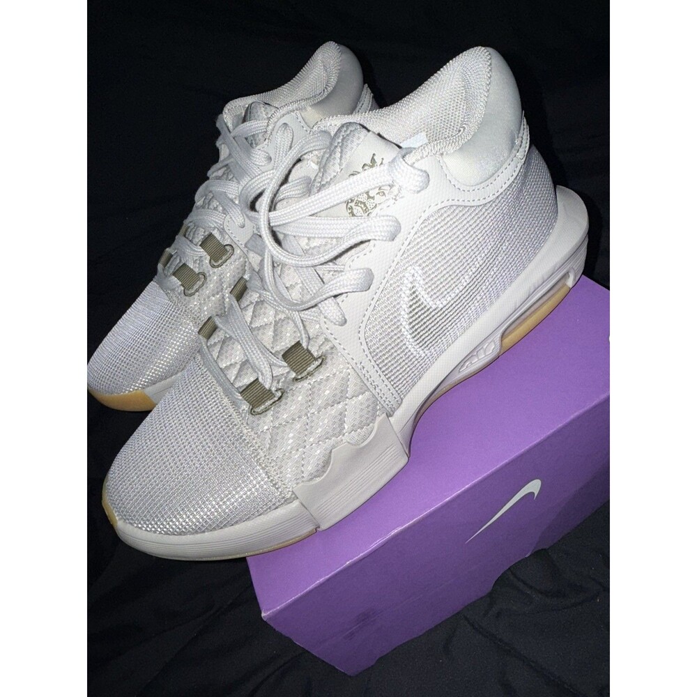 Nike LeBron Witness 10 Light Bone Gum Light Iron Ore Olive Low Top Lace Up FB223